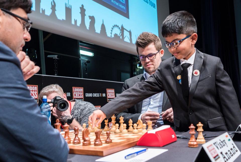 Shreyas Royal, an Indian-born British chess champ, is shown in this file photo from December 2017.