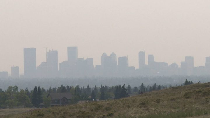 Calgary's air quality hit max levels early Saturday morning, presenting a high health risk.