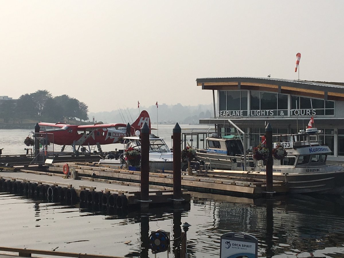 Smoke has forced the cancellation of all Harbour Air flights on Monday afternoon.