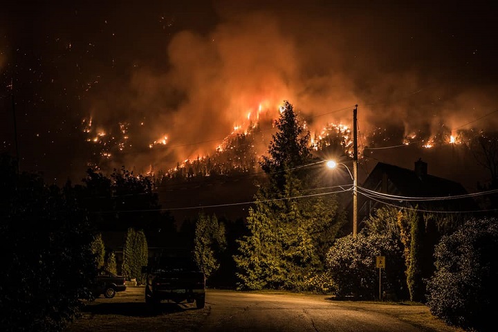 The massive Snowy Mountain wildfire in B.C.’s Similkameen region.
