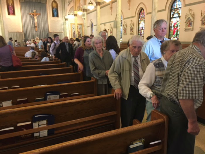 Parishioners said goodbye to St. Peter's Catholic Church in Saint John's north end as it held its final mass on Sunday.