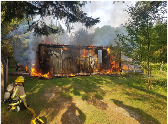 Fire crews were called to a home on Barkway Road in Gravenhurst just after 7:30 a.m. on Aug. 6.