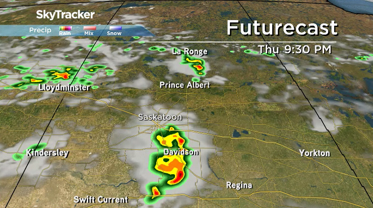 There Is A Chance Of Some Storms Passing By The Saskatoon Area Thursday Night 