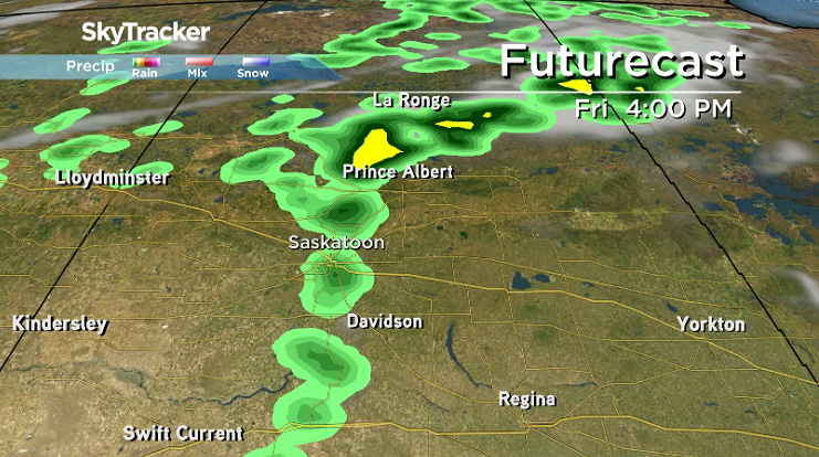 There is a slight chance of late day showers and the risk of a thunderstorm on Friday.