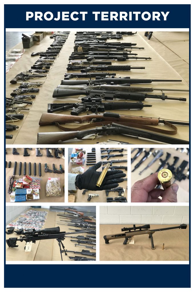 Guns seized as a part of Project Territory.