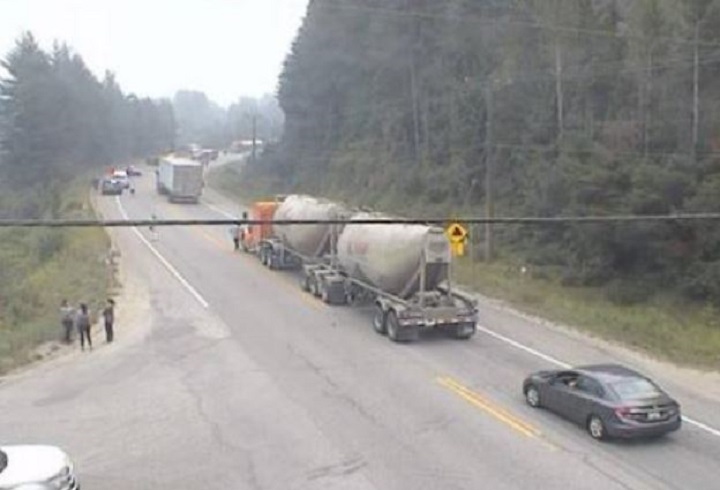 No time frame was given as to when the Trans-Canada east of Sicamous, B.C., will re-open after an accident closed the highway.