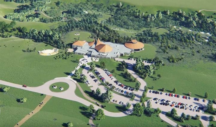 Renderings of the expansion and renovations underway at Wanuskewin Heritage Park.