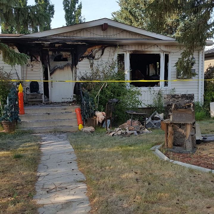 House fire in Warner, Alta.