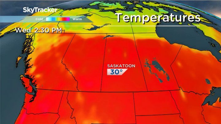 By the middle of the work week, Saskatoon could see temperatures reach 30 degrees.