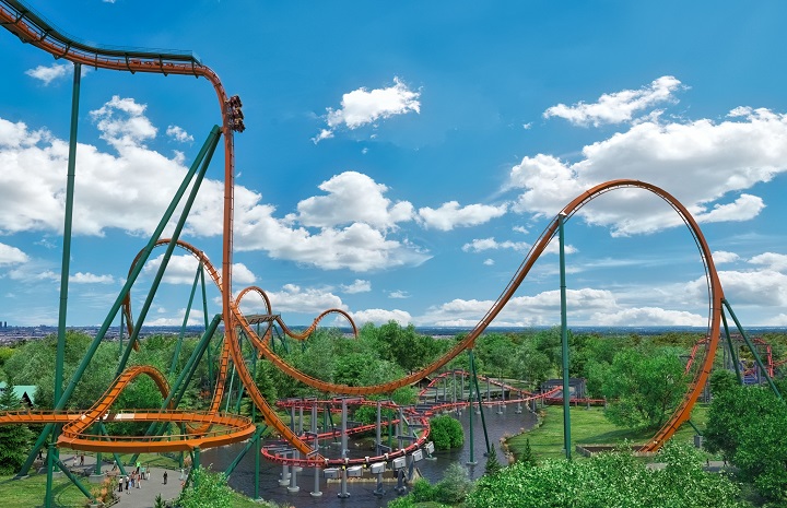 The Yukon Striker roller-coaster at Canada's Wonderland.