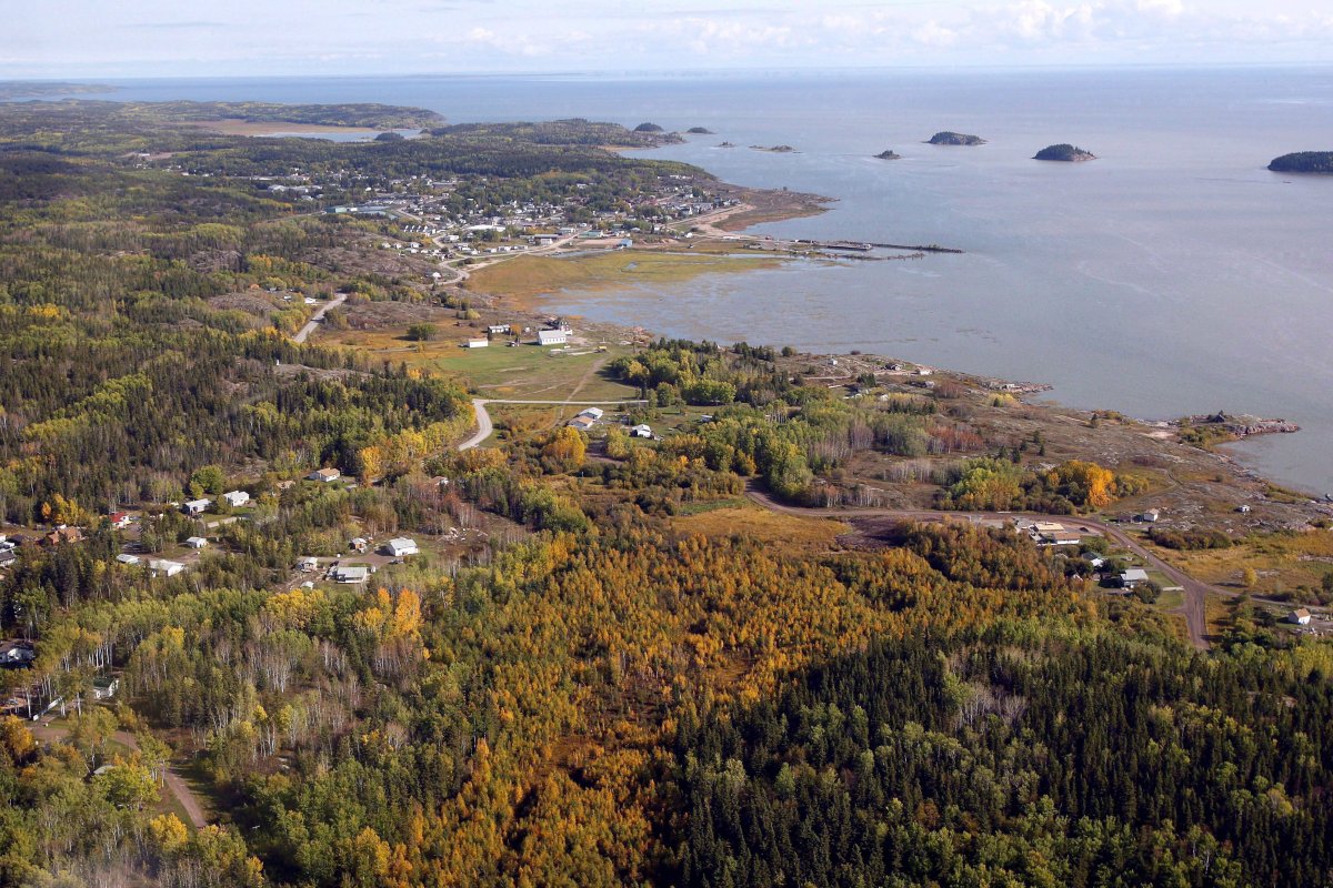 An aerial view of Fort Chipewyan, Alta., on the border of Wood Buffalo National Park is shown on Monday, Sept. 19, 2011. 