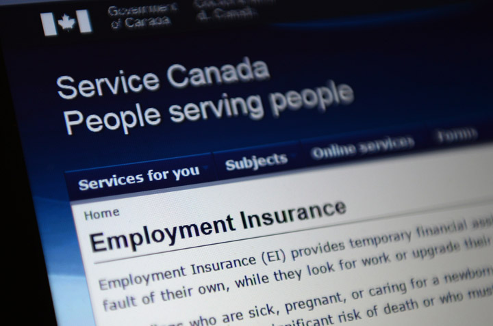 Canada Service centre documents that display Employment Insurance options are pictured in Ottawa on Tuesday, July 7, 2015. 