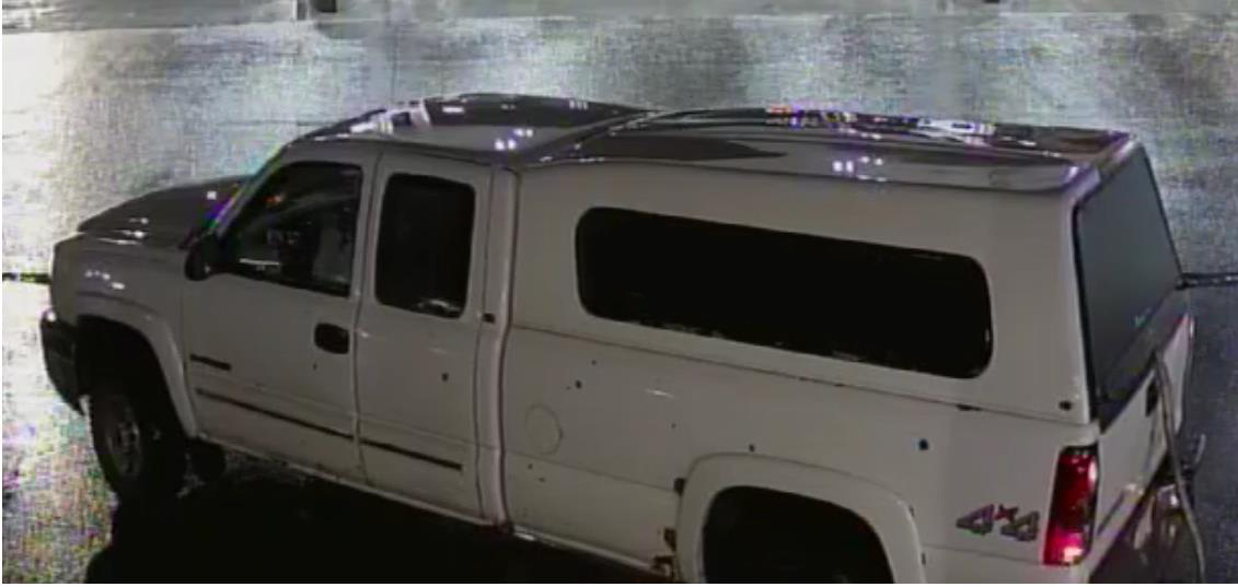 Photo of a truck believed to be connected to an ATM theft in Edmonton on Sept. 12, 2018.