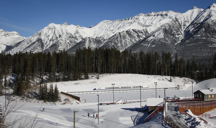 Canmore looked at the potential merits and pitfalls that come with being part of Calgary's Olympic bid at a town council meeting on Tuesday. The biathlon shooting range at the Canmore Nordic Centre is pictured above.