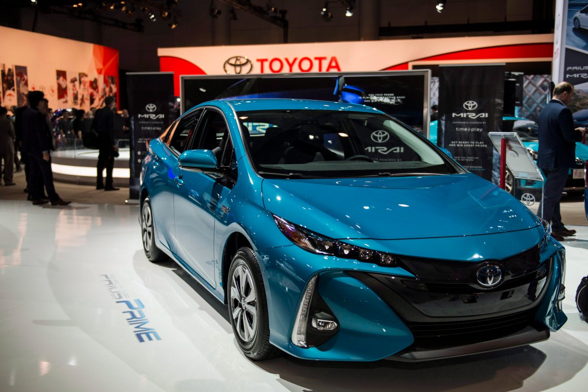 The Toyota Prius on display at the Canadian International AutoShow in Toronto on Thursday, February 15, 2018.