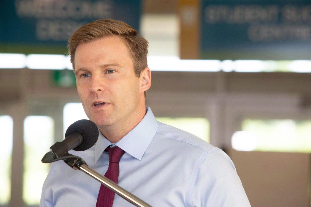 New Brunswick Liberal Leader Brian Gallant speaks at a campaign stop in Fredericton on Wednesday, Sept. 5, 2018.
