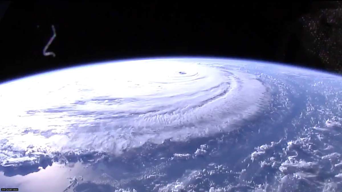 This image provided by NASA shows Hurricane Florence from the International Space Station on Wednesday, Sept. 12, 2018, as it threatens the U.S. East Coast.