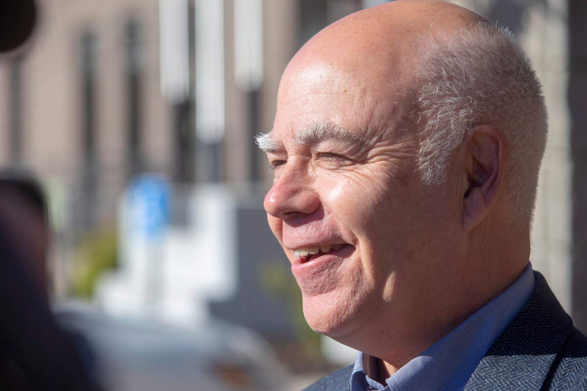New Brunswick Green Party Leader David Coon aspeaks to the media after casting his vote at the Centre Communautaire Saint-Anne in Fredericton, N.B., on Monday, Sept. 24, 2018. 