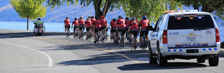 A scene from the 2016 Cops for Kids ride.