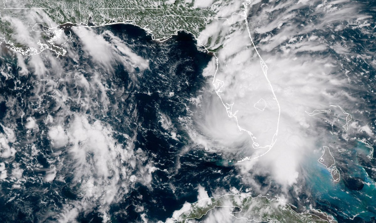 Tropical Storm Gordon is pictured nearing Florida in this Sept. 3 NASA satellite handout photo.