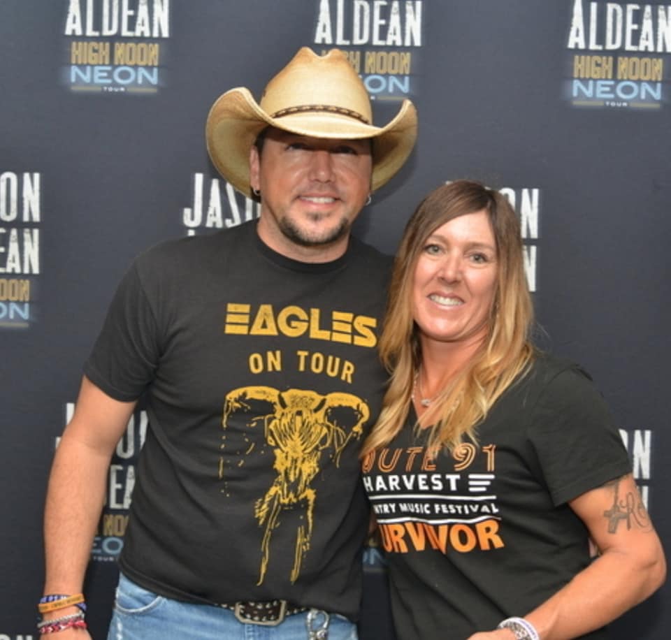 Las Vegas shooting survivor Jody Ansell met Jason Aldean backstage in Toronto.