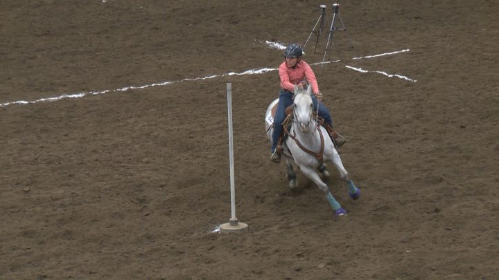 Kylie Windo made the trek from the central Alberta town of Eckville to compete in the 4-H Rodeo.