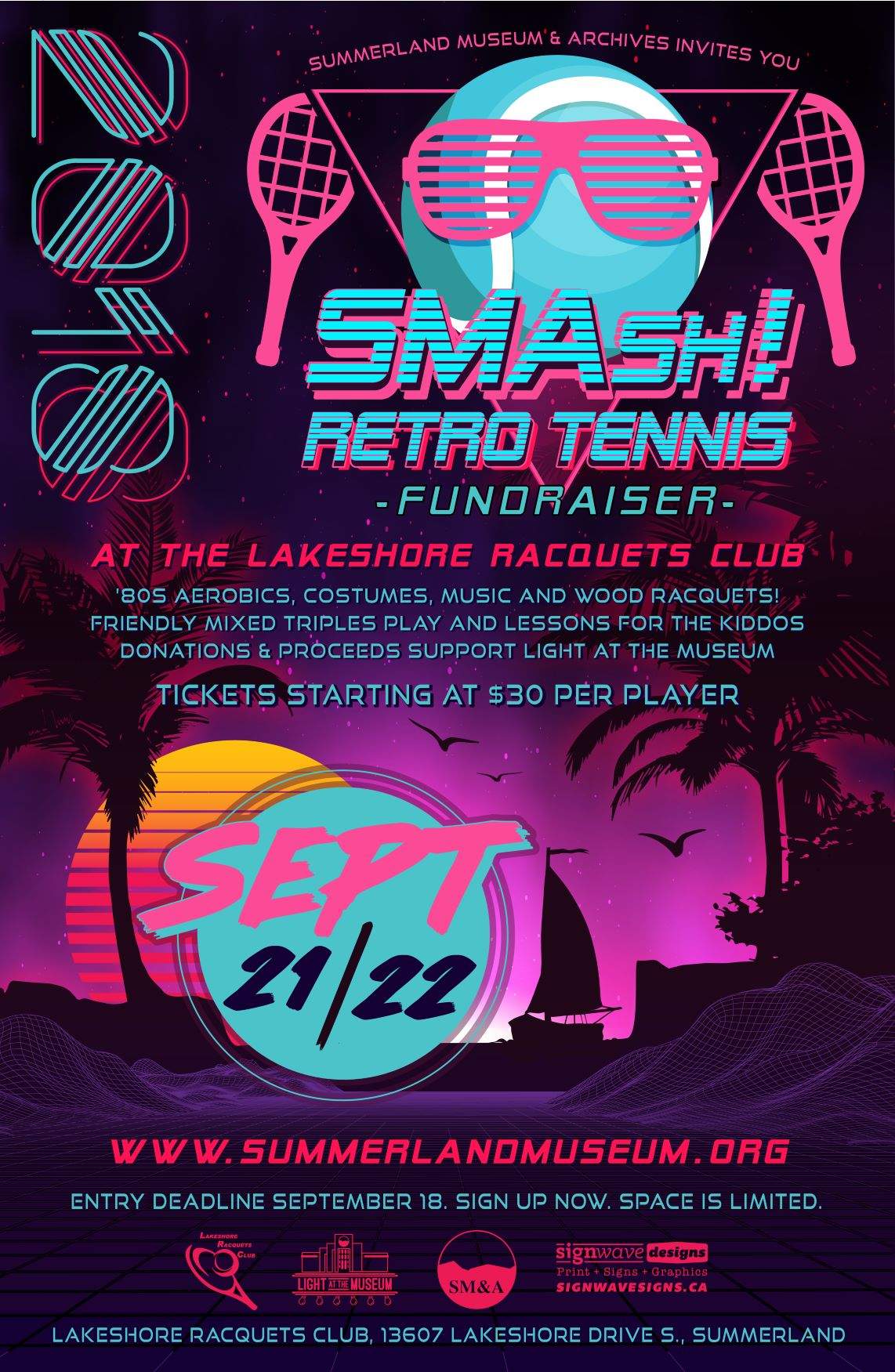 2018 SMAsh Retro Tennis FUNdraiser - image