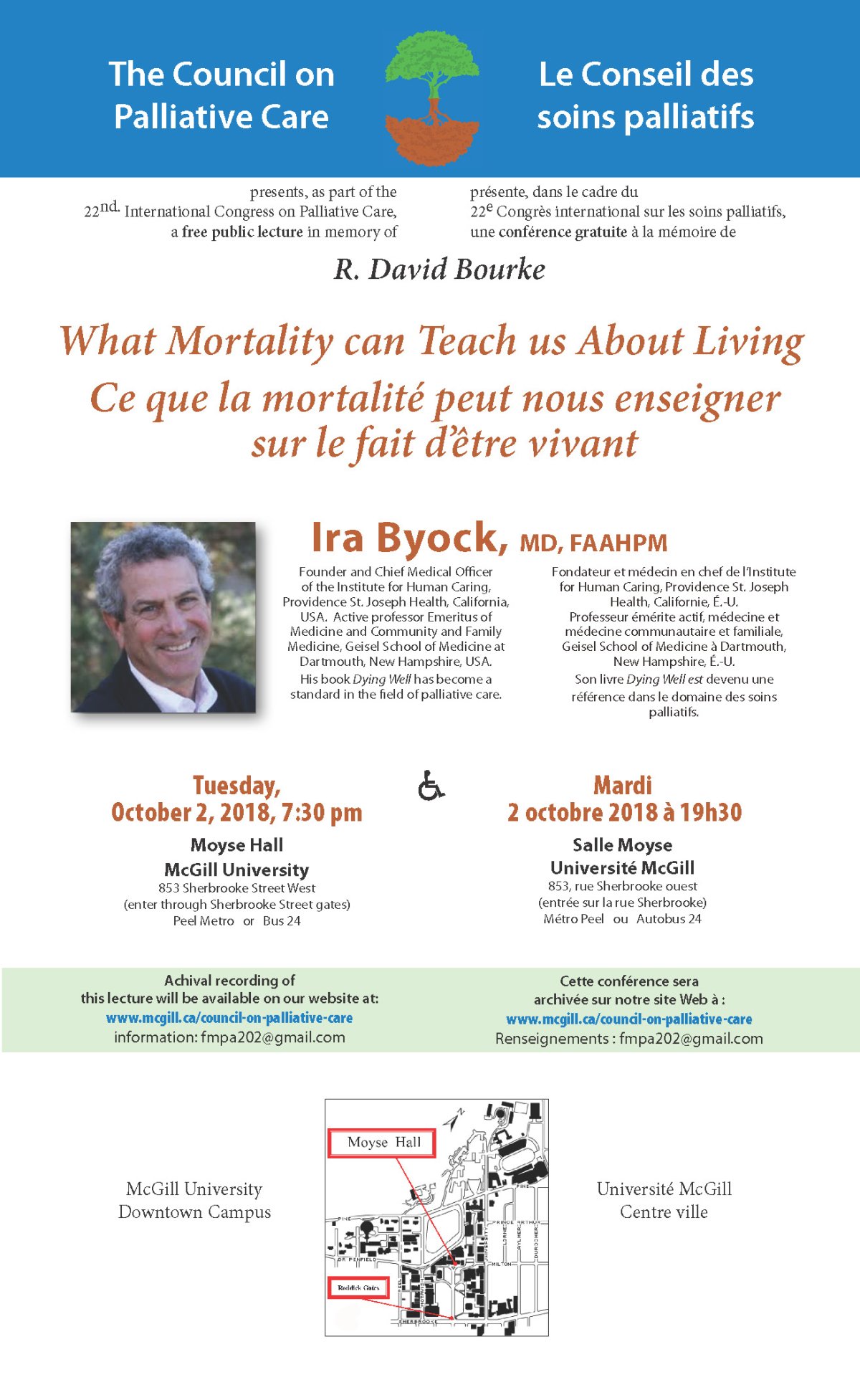 Public Lecture – What mortality can teach us about living. - image