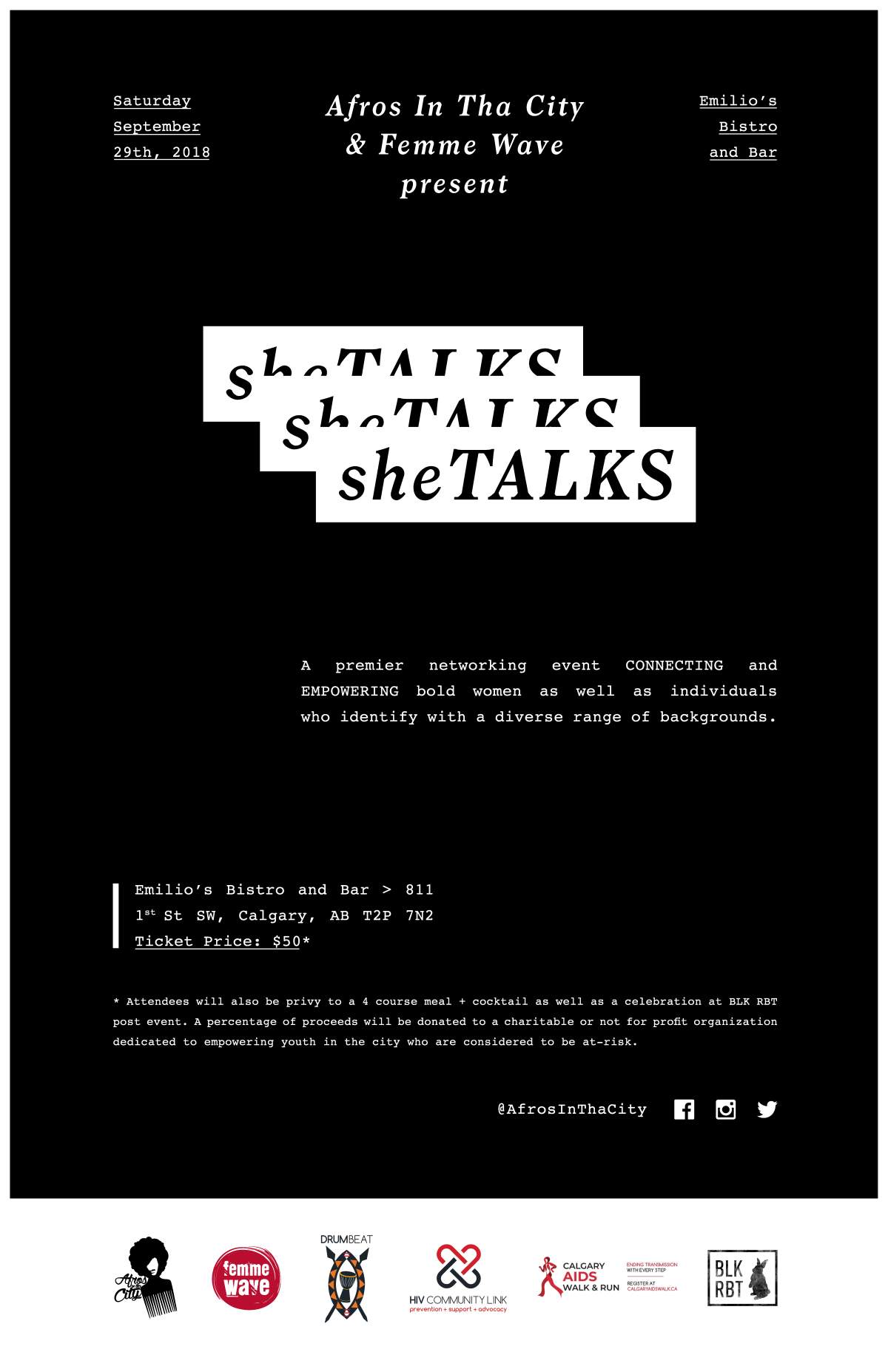 Afros In Tha City and Femme Wave present sheTALKS - image