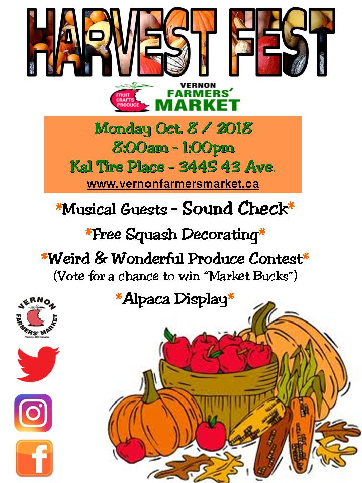 Vernon Farmers Market Harvest Fest - image