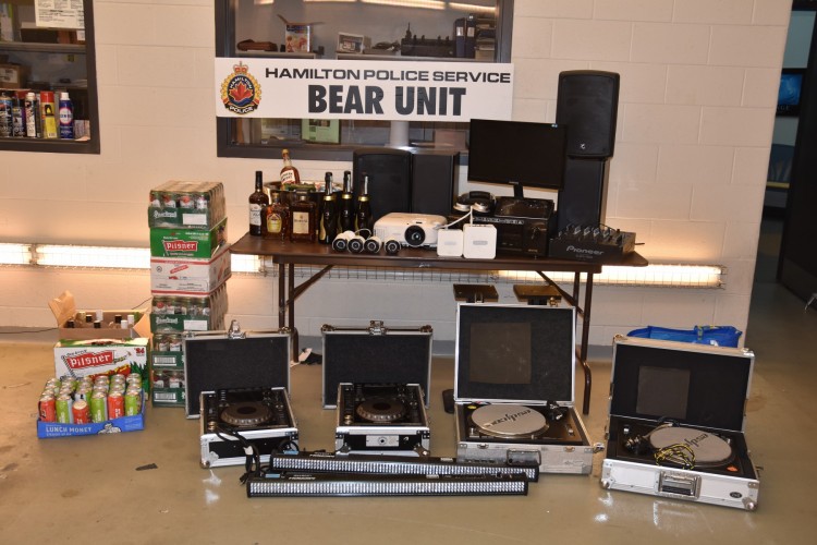 Hamilton police recover stolen property from nightclub robbery.