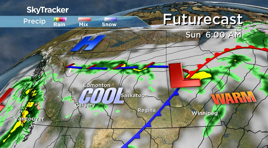 A cold front will sweep through mid-weekend and drop temperatures right back on Sunday.