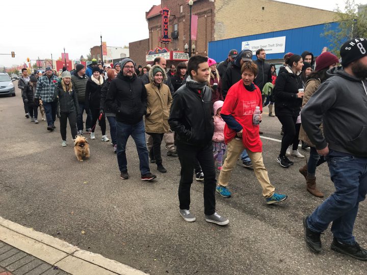 Hundreds of people came out to support the Saskatoon AIDS Walk.