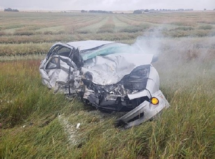 One person died following a serious head-on collision on Highway 2A, south of Crossfield, Alta., on Sept. 18, 2018.
