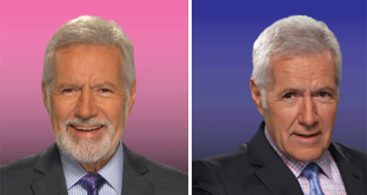 Canadian icon and legendary game show host Alex Trebek pictured in undated handout photos.