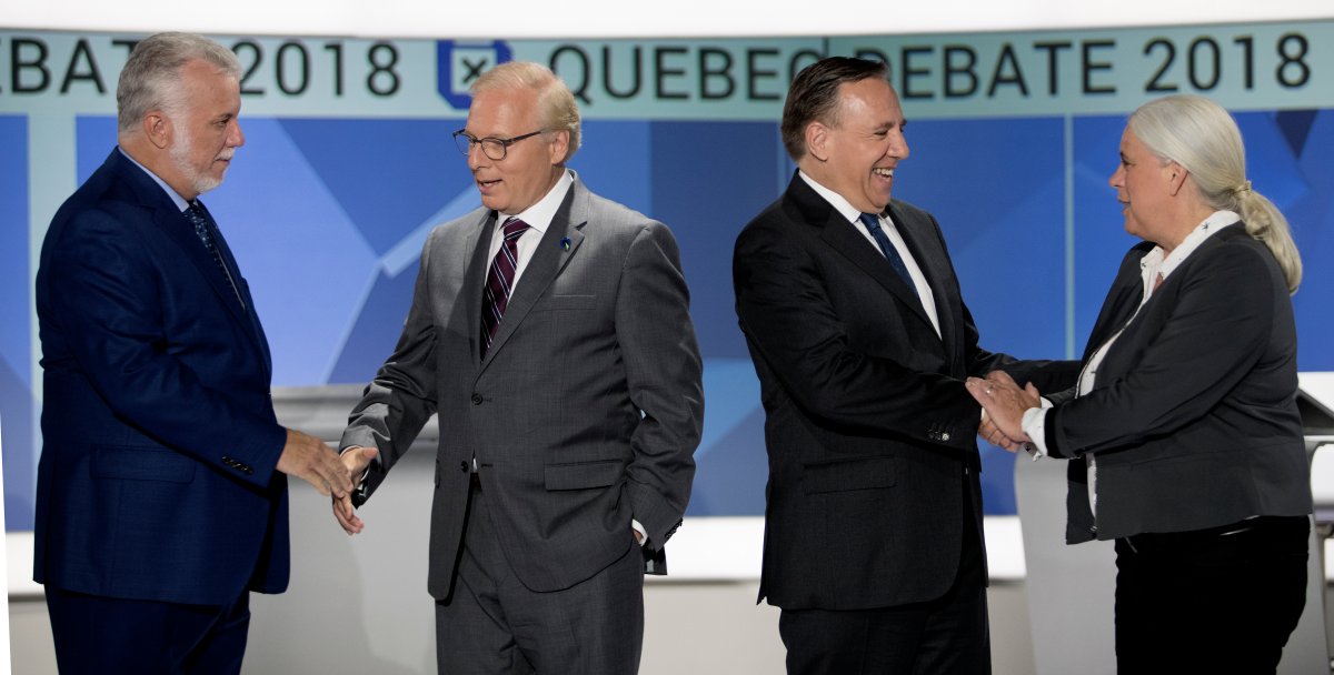 Quebec party leaders faced off in the first-ever televised English debate.