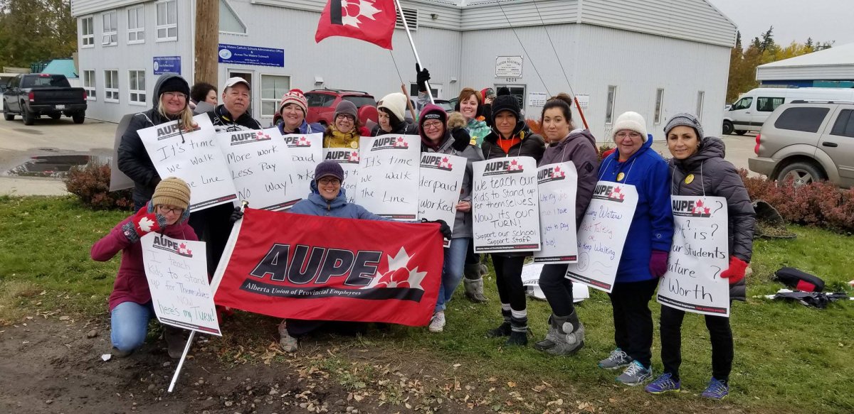 On Tuesday, the Alberta Union of Provincial Employees said its members who works as support staff at Living Waters Catholic Schools in Edson, Slave Lake and Whitecourt, voted in favour of a mediator's recommendations for settlement, ending an 18-day strike.