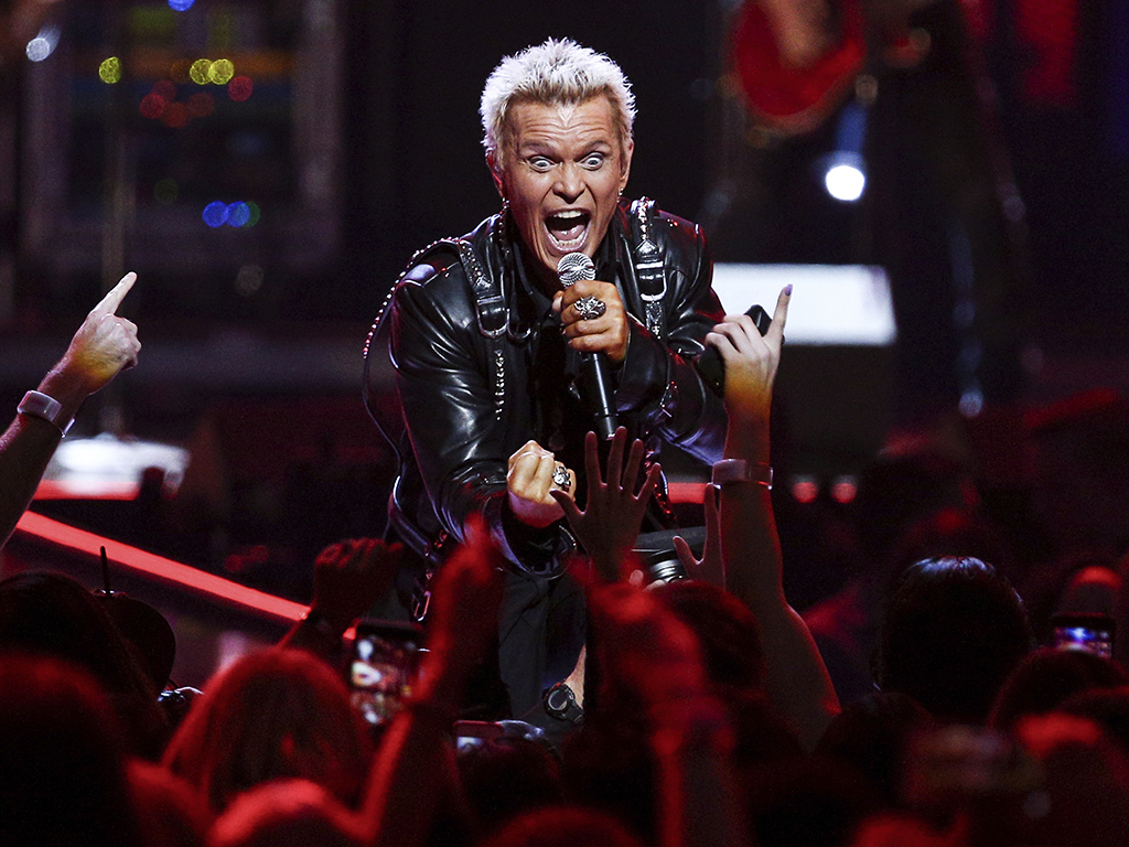 Billy Idol performs at the 2016 iHeartRadio Music Festival. 