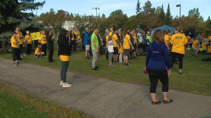 Over 100 people gathered in Victoria Park for the Saskatchewan Brain Injury Association's annual Brain Boogie.