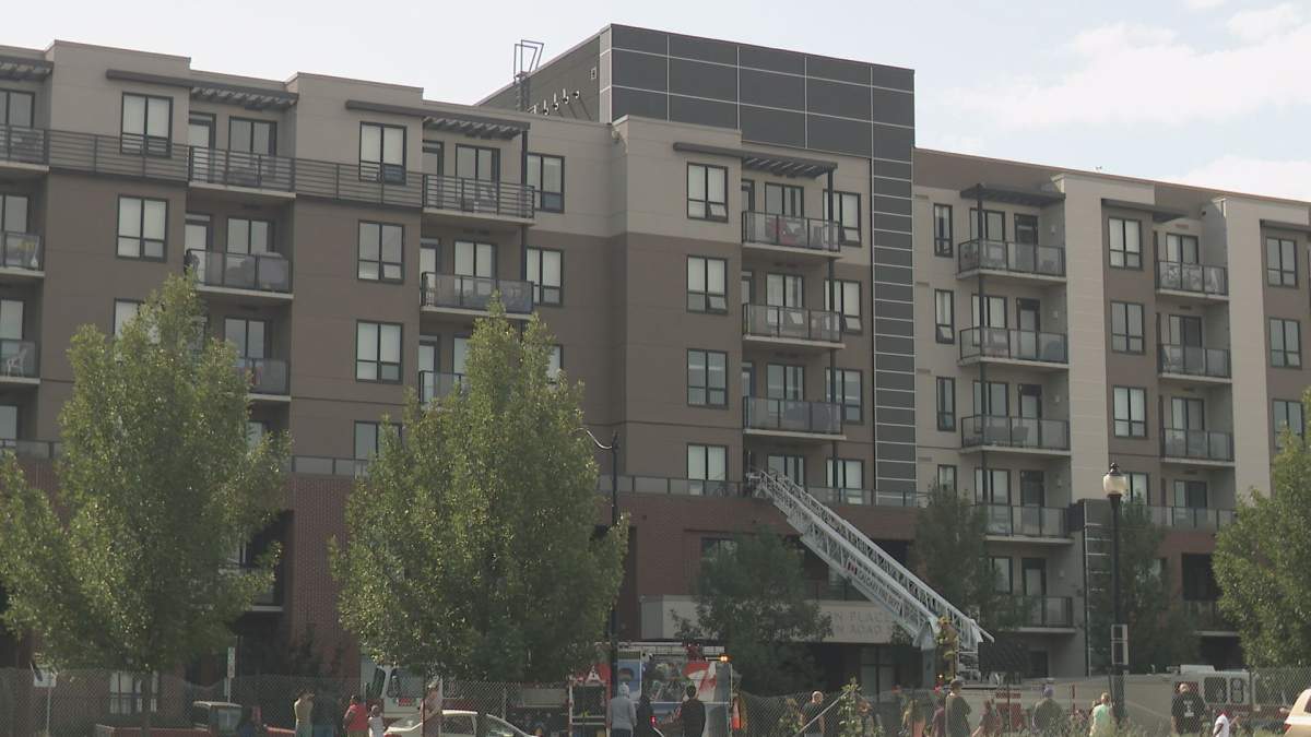 Crews responded just after noon on Saturday to a fire near 9 Street N.E. and McPherson Road N.E.