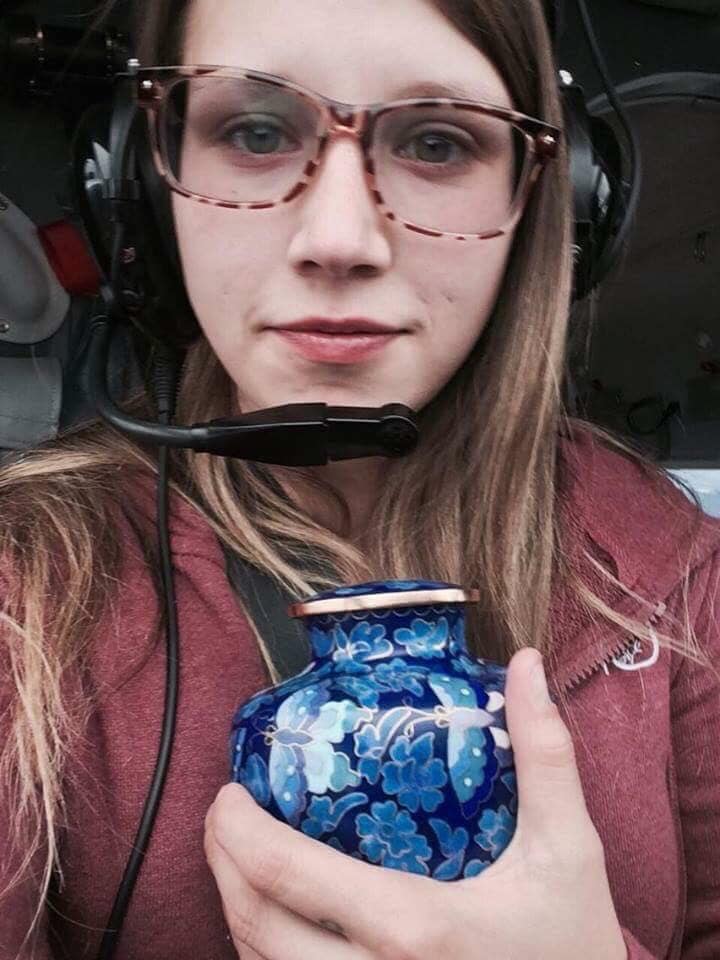 Brie Zandona is seeking the public’s assistance in locating an urn containing the ashes of her daughter that was allegedly stolen from a business in Midland.