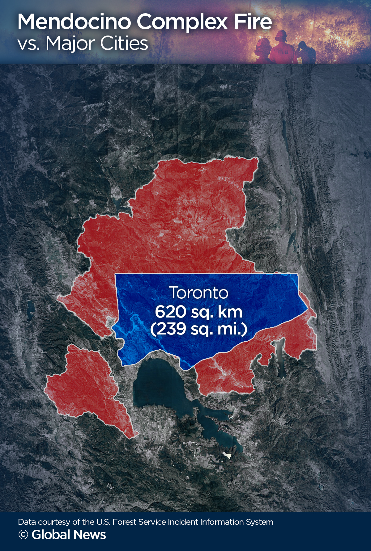 California’s Mendocino Complex fire leaves a scar bigger than many cities - image