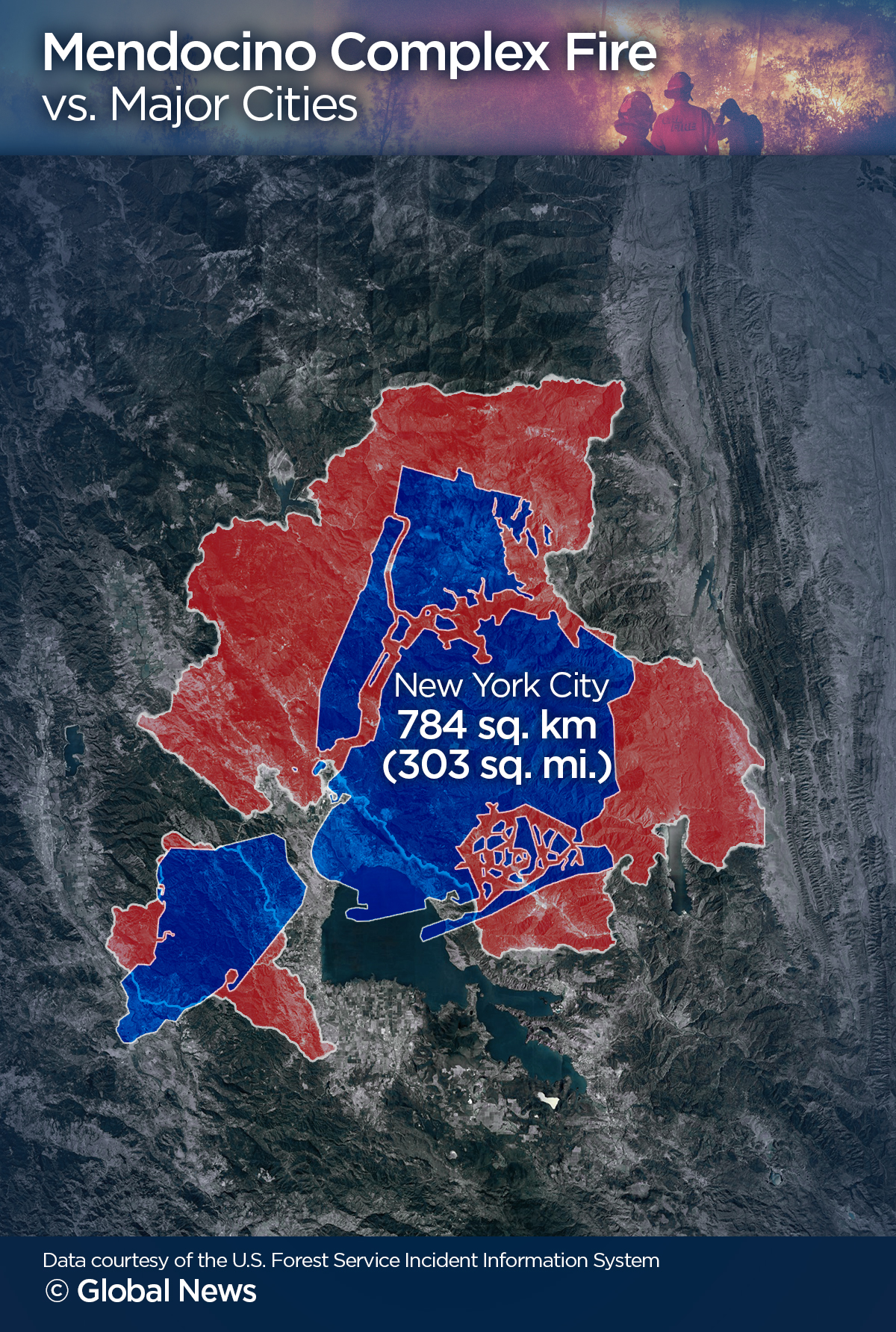 California’s Mendocino Complex fire leaves a scar bigger than many cities - image