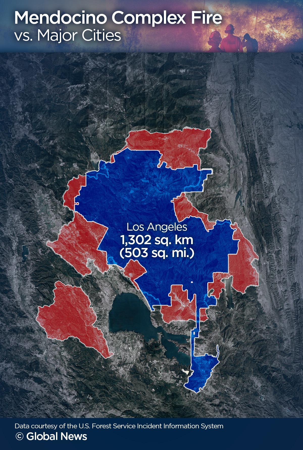 California’s Mendocino Complex fire leaves a scar bigger than many cities - image