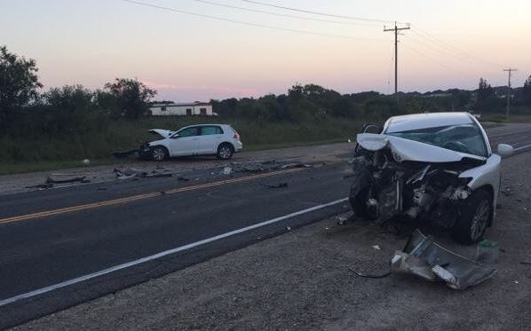 OPP say a woman has critical injuries after a two-vehicle crash on Highway 7 on Wednesday.