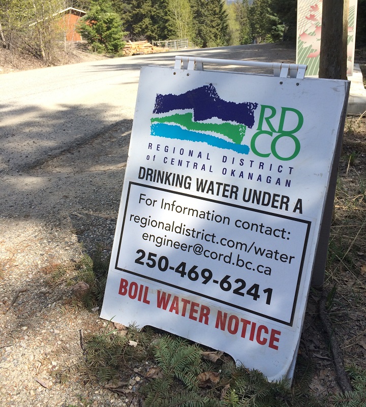 A boil water notice has been issued for approximately 95 properties in the Central Okanagan West Electoral Area.