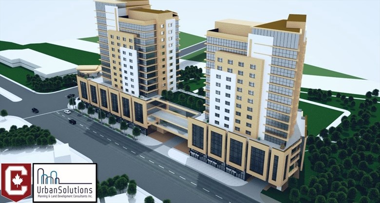 Columbia International College is planning to build two student housing towers along Main Street West in Hamilton.