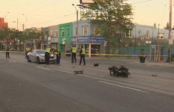 A woman has died after a collision in south Etobicoke on Tuesday.