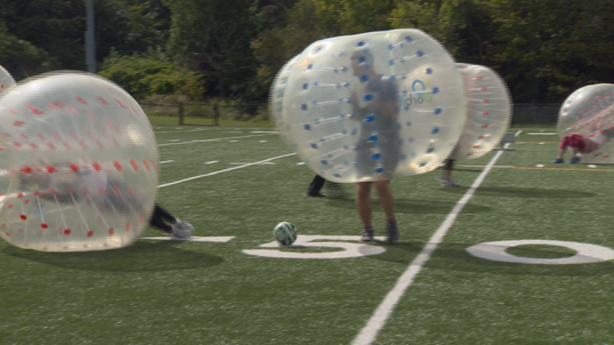 Competitors were taking and throwing hits all while trying to score on their opponents.