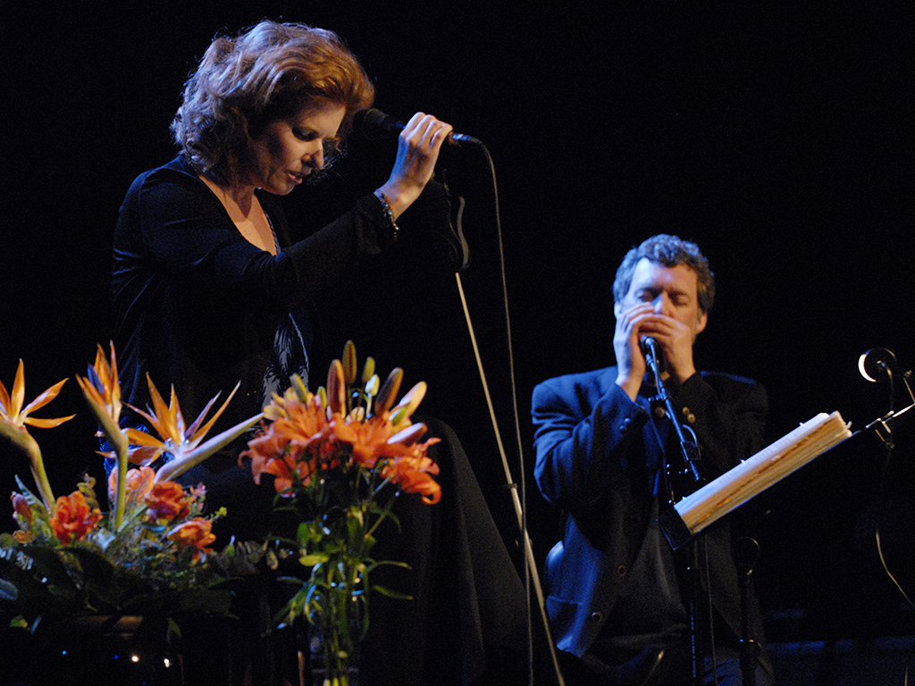 Margo Timmins and Jeff Bird of Cowboy Junkies performing on stage in 2007. 